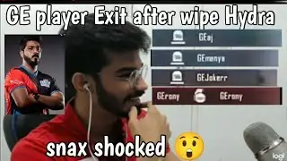 global esport exit after wipe Hydra | snax reaction on GE vs hydra