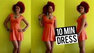 DIY Summer Skater Dress in 10 min | DIY Clothes