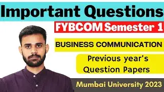 Business Communication FYBCOM Semester 1 | business communication important questions 2022-23