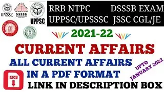 CURRENT AFFAIRS 2021-22 COMPLETE PDF NOTES