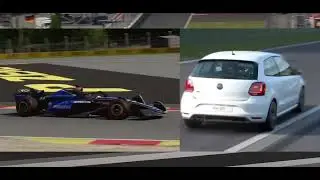 VW Golf vs Williams FW46 F1 Car | Spa Francorchamps Showdown | RacingNL