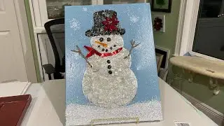 # 26 MOD PODGE СНЕГОВИК С БИТЫМ СТЕКЛОМ, СМОЛА НЕ НУЖНА