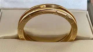 Unboxing Bulgari B Zero 1 yellow gold ring