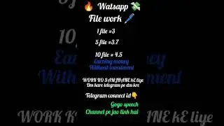 ws file work agent | whatsapp group add members money earn| #shorts​ #ws​ #watsappwork