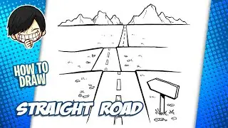 How to draw Straight Road step by step