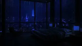 Healing Rain Sounds 🌧️ Drift Off to Sleep with a Rainy Night View