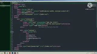 JavaScript  note taking project for beginners