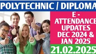 POLYTECHNIC COLLEGE LATEST NEWS | DOTE BREAKING NEWS | E ATTENDANCE UPDATES | JAN 2025 AND DEC 2024