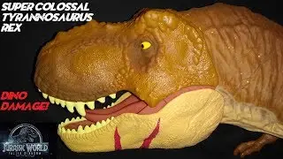 Mattel Jurassic World Dino Damage Super Colossal T. Rex Review!!