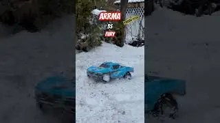 Arrma Fury 3s Paddle Tires In Snow #arrma #fury #proline #rccar #spektrumrc #sudbury
