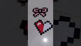 easy pixel art bow.. #aestheticdiy #art #music