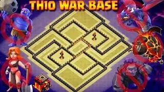TH10 Anti 2 Star War Base | Anti Ground Attack | Anti Air Attack | TH10 War Base Design