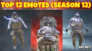 TOP 12 EMOTES (SEASON 12) || ALL EMOTES in Call of Duty Mobile || CoD Mobile emotes