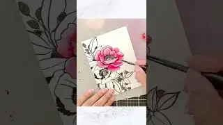 Create a Dramatic Floral Watercolor Card #altenew #papercrafting #cardmaking #scrapbooking