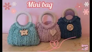 Mini bag ai ferri 🧶👜ideale come segnaposto o bomboniera  per ogni evento!! Tutorial facilissimo😉