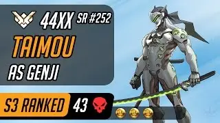 Taimou as Genji & Zarya in Numbani [Season 3 - Grand Master - 43 eliminations - Top 500 - Rank 252]