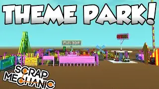 Theme Park + Gas Station [Fan Submission] - Scrap Mechanic (0.1.27)  Gameplay / Showcase [Download]