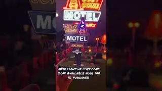All new Cozy Cone Light Up sign! 😍🔥 #disney #carsland #disneyparks