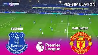 Everton vs Manchester United - Premier League | PES 21 Football Simulation