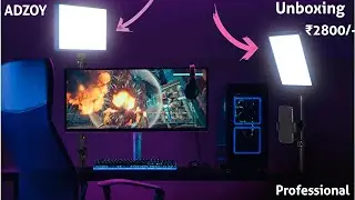 ADZOY 2-Pack Professional Combo of 10 Inch Powered LED Panel Light,7 Feet Adjustable Metal Tripod😍