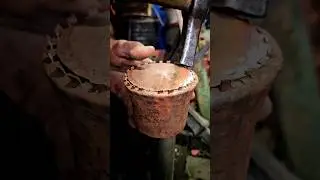 part of making handmade copper pot #handmade #satisfying #making #coppersmith