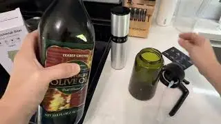Sezbaifles 2 in 1 Oil Sprayer for Cooking, Olive Oil Dispenser Bottle for Kitchen Spray and Pour Rev