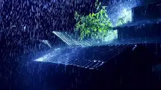 Relax and Fall into Deep Sleep in a Cozy Cabin with Heavy Rain & Powerful Thunder on a Tin Roof