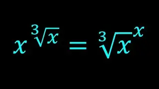 A Fun Radical Equation | x^{cbrt(x)}={cbrt(x)}^x #maths