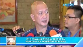 PNP has no official record on Espina's resignation - PNP Chief