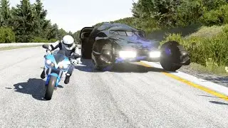 Yamaha R1 2008 vs Monster Batmoile vs Bugatti Centodieci at Old SPA