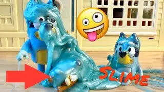 Slime prank on Bluey and Bingo toys