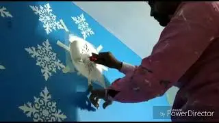 Dulux velvet touch texure design interior wall painting created by Nirmalbhai and dilipbhai