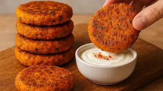 These red lentil patties taste better than meat! A simple and healthy recipe!