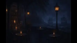 Melancholic Seaside Coffeeshop Ambience at Night | Dark Academia Music for Study & Writing