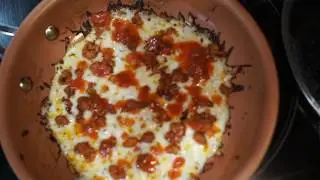 Crustless Pizza !  No crust Sausage pizza!