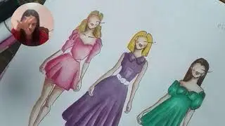 ART 365 CHALLENGE - FASHION ILLUSTRATIONS CON MARKERS