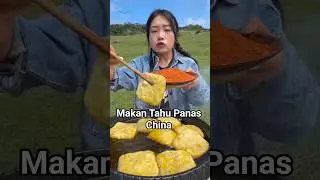 Sensasi makan tahu goreng panas dan pedas china