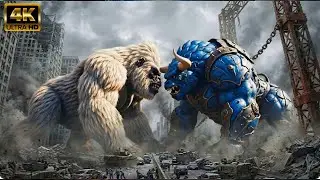 White King Kong and ​Gaint Eagle vs Blue bull monser  Full Monster Action Movie HD