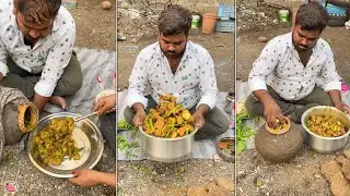 Traditional Gujarati dish Ubadiyu cooked in water pot #gujarati #recipe #ubadiyu