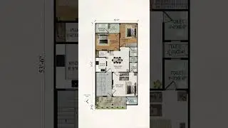 First floor plan | Photoshop render plan |AutoCAD 2d plan | #gharkanaksha #photoshop #2dplan #render
