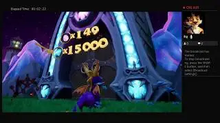 GodzillaX64's Live PS4 Broadcast: Spyro: Reignited Trilogy Gameplay #7 (Year of the Dragon 100%)