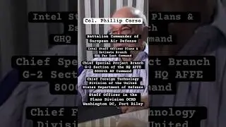 Col. Phil Corso - How the U.S. Army launched a UFO reverse engineering program.