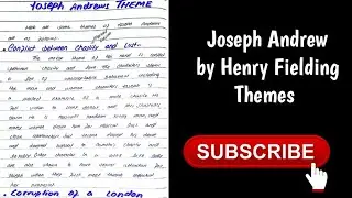 Joseph Andrew by Henry Fielding themes In detail with easy notes #Bsenglishliterature