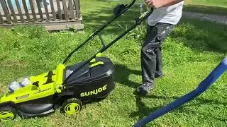 Sun Joe 24V-X2-17LM 48-VolT - ELECTRIC LAWNMOWER REVIEW AND DEMO