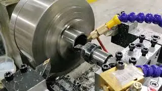 Diy CNC lathe turning 3x3 chamfer to duplex (1.4462) with Iscar insert. @Kyy1978