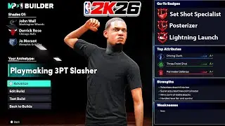 This PLAYMAKING 3PT SLASHER BUILD is LEGENDARY on NBA2K26! BEST POINT GUARD BUILD 2K26