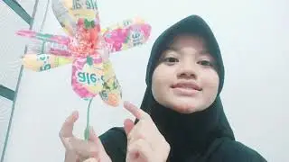 how to make a decorative flower craft from recycled material❓♻️🧃🍡 
