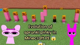 Eveloution of sprunki pinky in Minecraft PE 😱😱