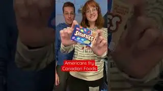Americans try Canadian Foods: Smarties! I really enjoyed them! #shorts #foodie #canadian