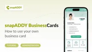 How to use your own business card (4) | snapADDY BusinessCards